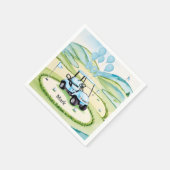 Golf Baby Boy Blue Themed Serviette (Ecke)