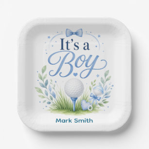 Golf Baby Boy für Baby Shower   Pappteller