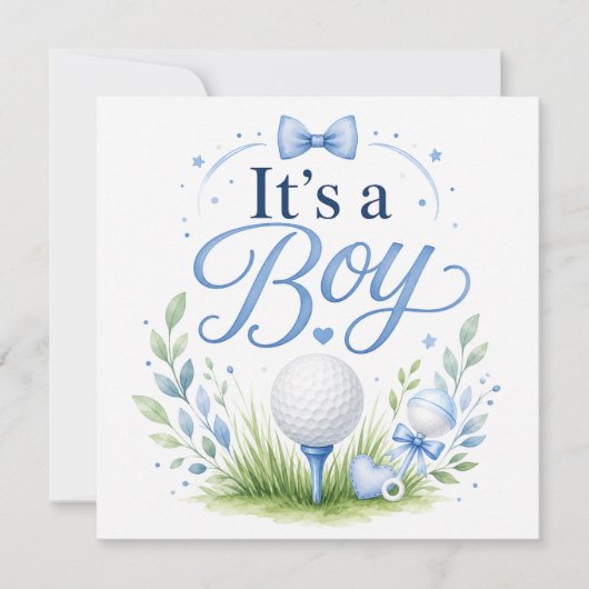 Golf Baby Boy Karte (Vorderseite)