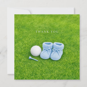 Golf-Baby- Boy-Shower-Watercolor-Dankeskarten Dankeskarte