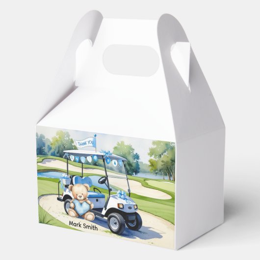 Golf Baby Dusche Boy Geschenkschachtel (Rückseite)