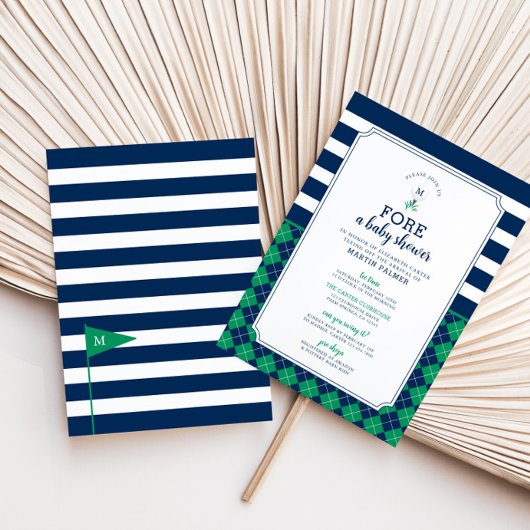 Golf Baby Dusche Einladung