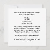 Golf Baby Dusche Einladung (Rückseite)