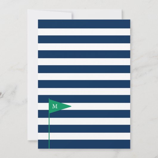 Golf Baby Dusche Einladung (Rückseite)