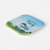 Golf Baby Dusche für Junge Pappteller (Gewinkelt)