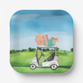 Golf Baby Dusche für Junge Pappteller (Vorderseite)