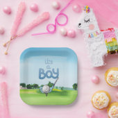 Golf Baby Dusche für Junge Pappteller (Party)
