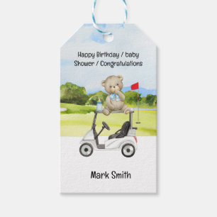Golf Baby Dusche / Geburtstag / Glückwünsche Geschenkanhänger