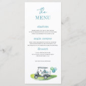 Golf Baby Dusche Menükarte (Vorderseite)