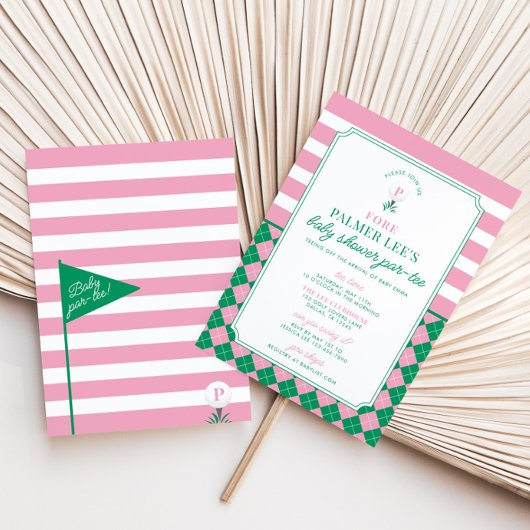 Golf Baby Dusche Par-tee Einladung