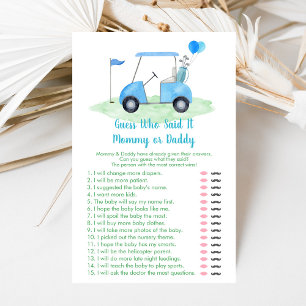 Golf Baby Dusche Ratgeber, wer sagte, es Spiel