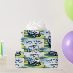 Golf Baby Duwer Blue thematisches Wrapping Paper Geschenkpapier