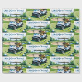 Golf Baby Duwer Blue thematisches Wrapping Paper Geschenkpapier (Flach)