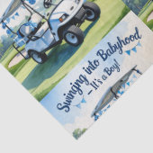 Golf Baby Duwer Blue thematisches Wrapping Paper Seidenpapier (Detail)