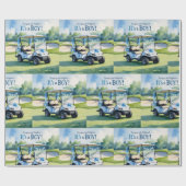 Golf Baby Duwer Blue thematisiert Geschenkpapier (Flach)