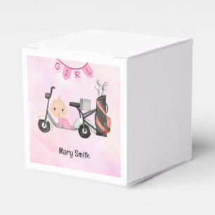 Golf Baby Girl for Baby Dusche auf rosa Geschenkschachtel
