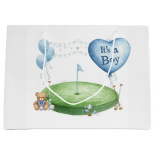 Golf-Baby-Junge auf dem Golfplatz  Große Geschenktüte