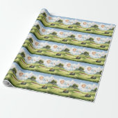 Golf-Baby-Junge auf Golfplatz Geschenkpapier (Ungerollt)