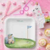 Golf-Baby-Junge auf Putting Green Pappteller (Party)