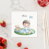 Golf-Baby-Junge auf Putting-Green  Serviette (Beispiel)