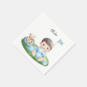 Golf-Baby-Junge auf Putting-Green  Serviette (Ecke)