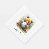Golf-Baby-Junge auf Putting-Green Serviette (Ecke)