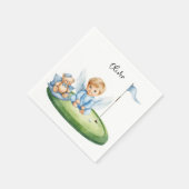 Golf-Baby-Junge auf Putting-Green Serviette (Ecke)