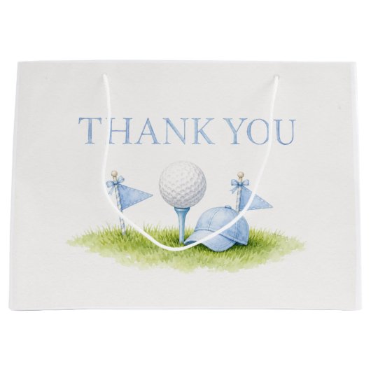 Golf Baby Junge Danke Große Geschenktüte (Vorderseite)