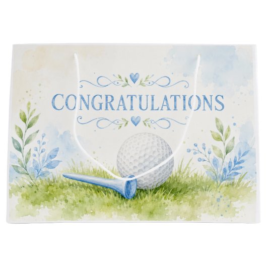 Golf Baby Junge Große Geschenktüte (Vorderseite)