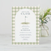 Golf-Baby-Party Einladung (Stehend Vorderseite)