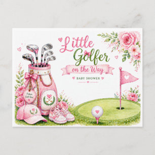 Golf-Baby-Party Mädchen Golferin Postkarte
