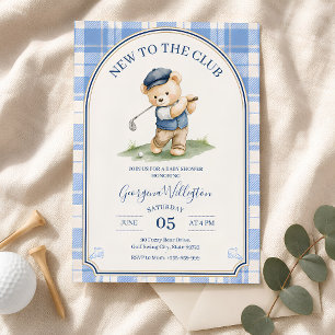 Golf-Baby-Party, Neu im Club Teddybär Einladung