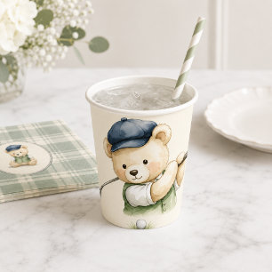 Golf-Baby-Party, Neu im Club Teddybär Pappbecher