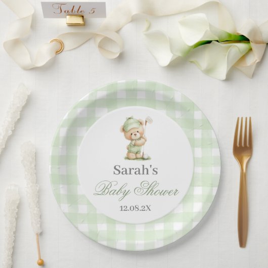 Golf-Baby-Party Pappteller (Hochzeit)