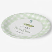 Golf-Baby-Party Pappteller (Schrägansicht)