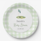 Golf-Baby-Party Pappteller (Vorderseite)