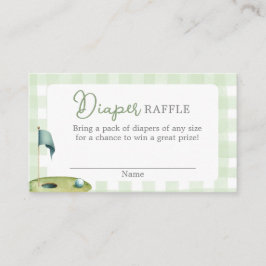 Golf-Baby-Party-Windel-Raffle-Karte Begleitkarte