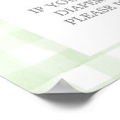 Golf-Baby-Party-Windel-Raffle-Schild Poster (Ecke)