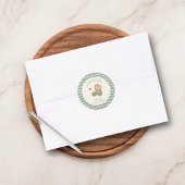 Golf Baby Shower A Little Putter Preppy Argyle   Runder Aufkleber