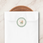 Golf Baby Shower A Little Putter Preppy Argyle   Runder Aufkleber