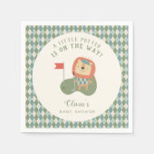 Golf Baby Shower A Little Putter Preppy Argyle   Serviette (Vorderseite)