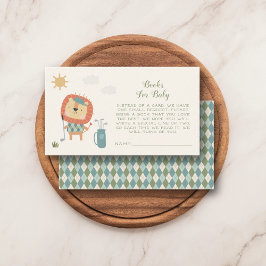 Golf Baby Shower Books for Baby Little Putter Begleitkarte