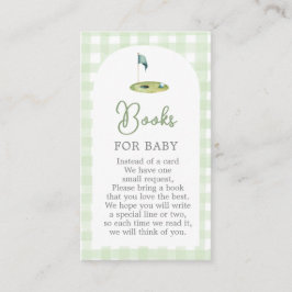 Golf-Baby-Shower-Bücher für Baby-Karte Begleitkarte