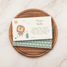 Golf Baby Shower Diaper Raffle Little Putter Begleitkarte