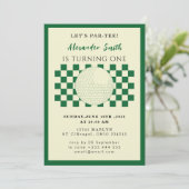 Golf Baby Shower Invitation Einladung (Stehend Vorderseite)