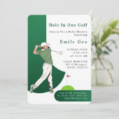 Golf Baby Shower Invitation Einladung (Stehend Vorderseite)