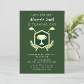 Golf Baby Shower Invitation Einladung (Stehend Vorderseite)