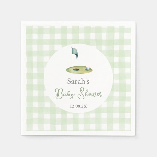 Golf Baby Shower Napkins Serviette (Vorderseite)