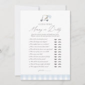 Golf Baby Shower raten, wer Mama oder Papa Einladung (Vorderseite)