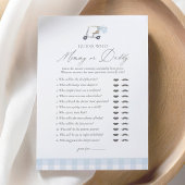 Golf Baby Shower raten, wer Mama oder Papa Einladung